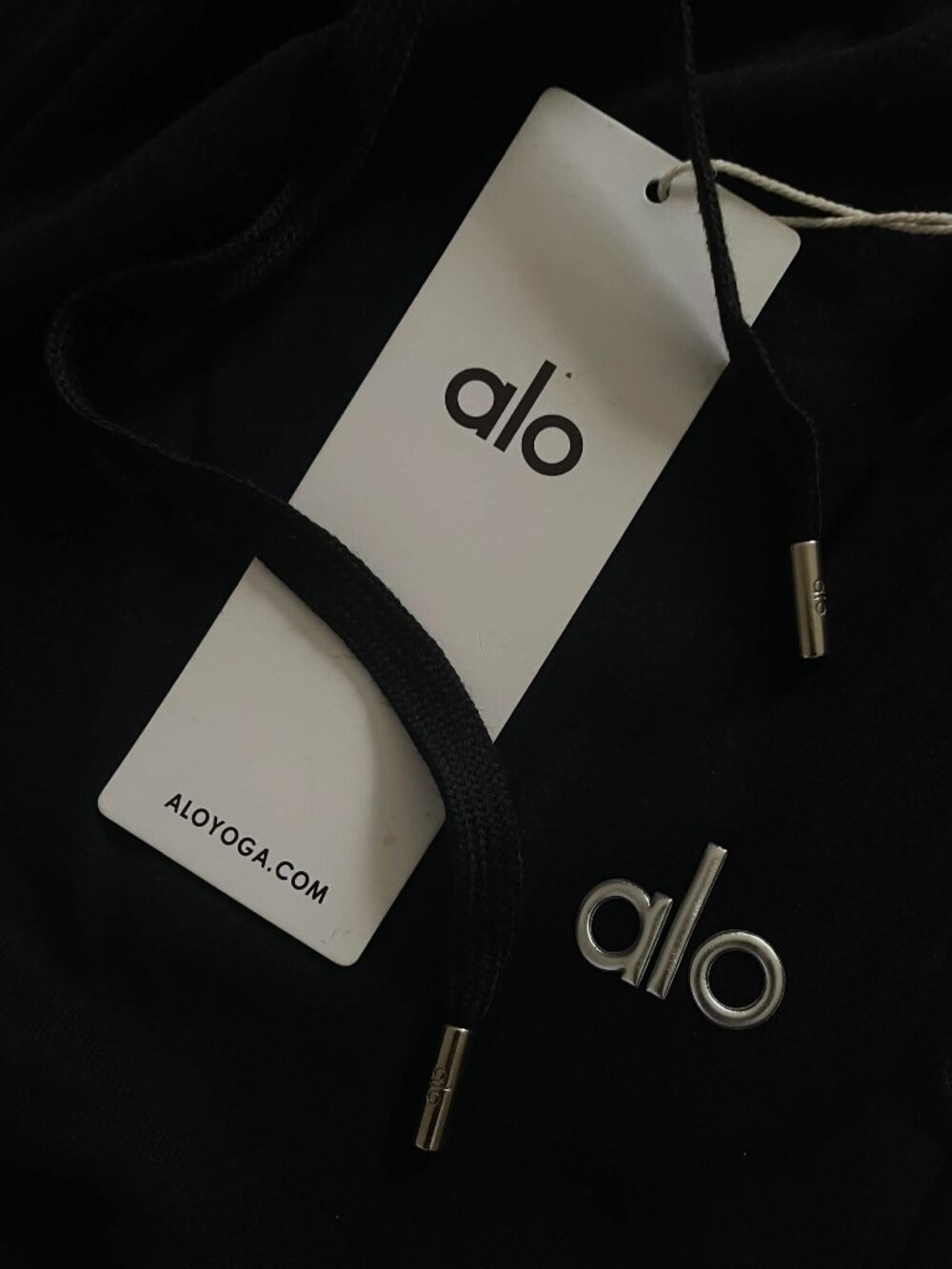 ALO Yoga Unisex Black Quarter-Zip Hoodie and Jogger Set NWT - Picture 6 of 7